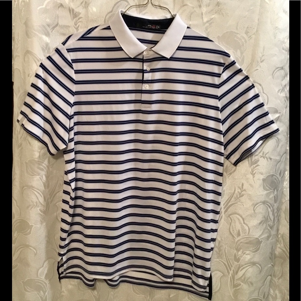 RXL Ralph Lauren Lightweight Blue White Polo